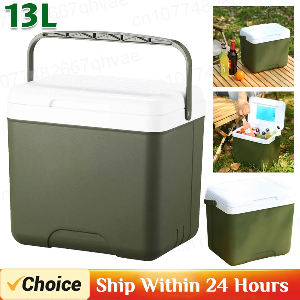 5/6/13L Cooler Box Portable Camping Refrigerator Incubator Large Capacity Car Ice Bucket Heat Preservation Camping BBQ Equipment